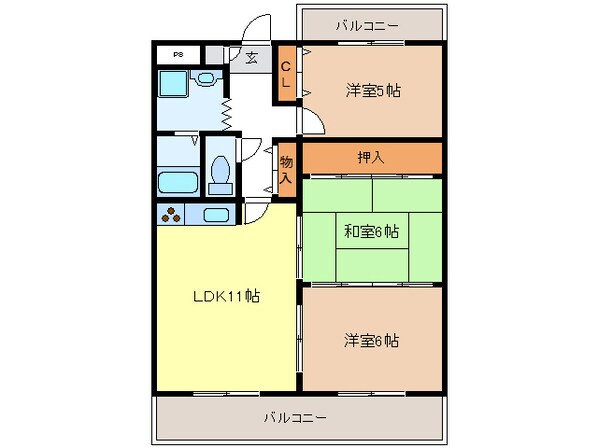 ピアドール長良の物件間取画像